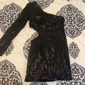 Lulus sequin one shoulder dress, worn once for semi:)